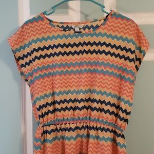 Herringbone like pattern dress